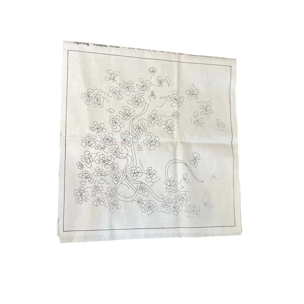 Avon crewel pillow